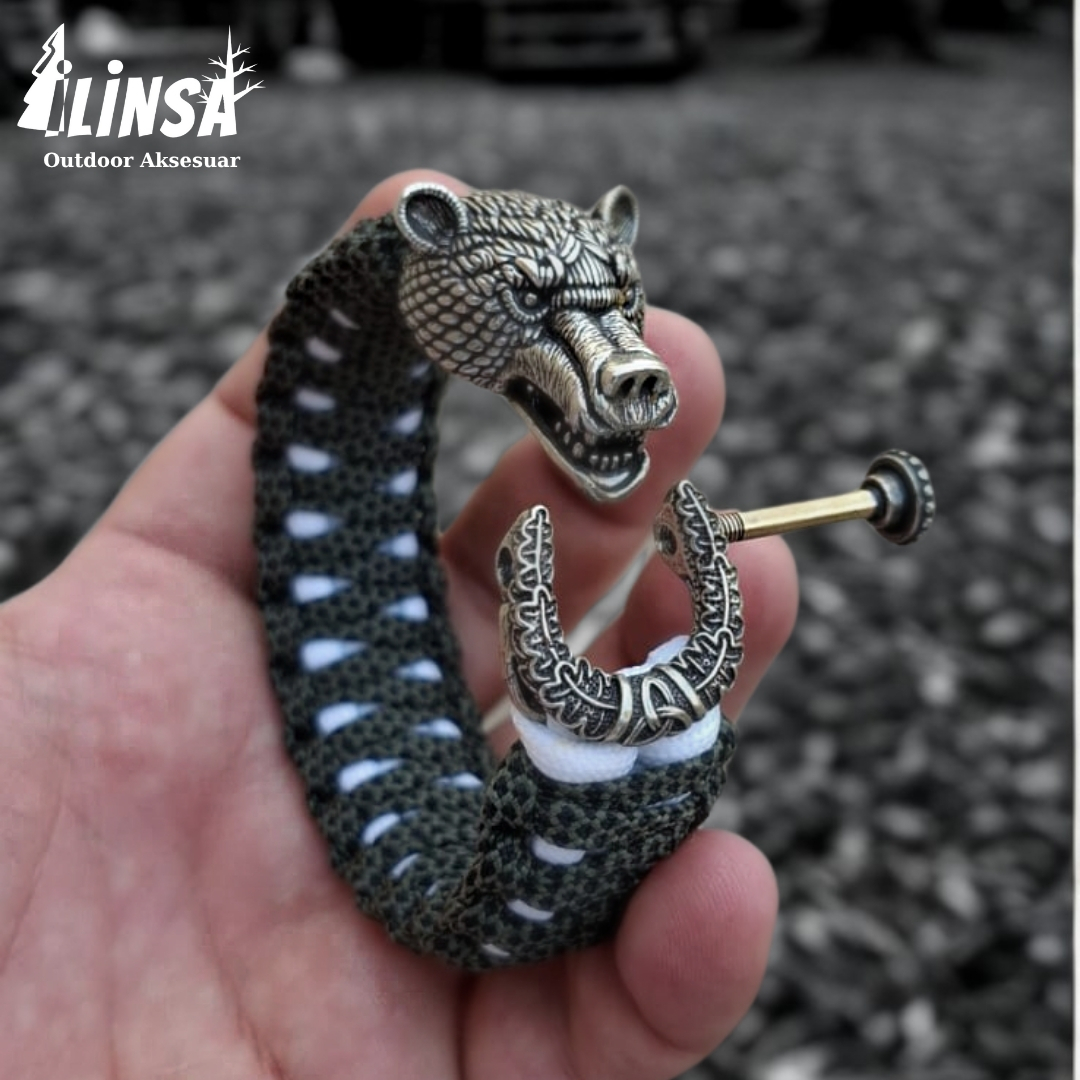 Ayı Bileklik Pirinç & Paracord Type III - Görsel 3