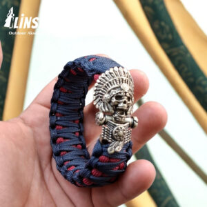 Kral Kobra Örgü Ölü Kabile Şefi Tokalı Paracord Bileklik