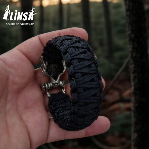 Kral Kobra Örgü Leopar Tokalı Paracord Bileklik - Görsel 2