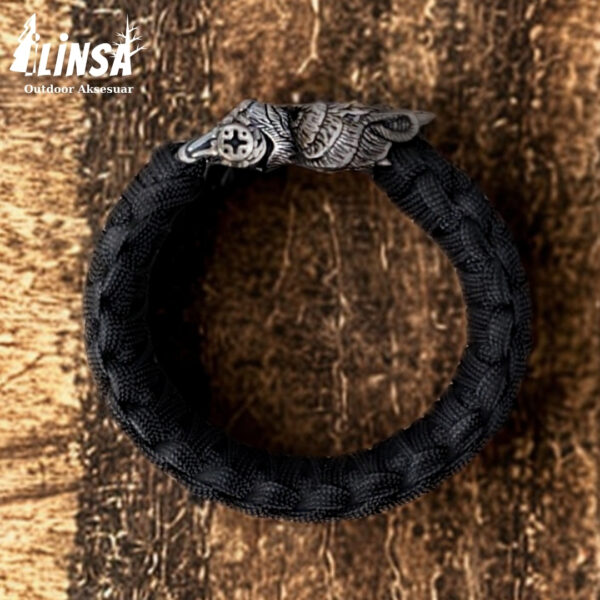 Kral Kobra Örgü Leopar Tokalı Paracord Bileklik - Görsel 3