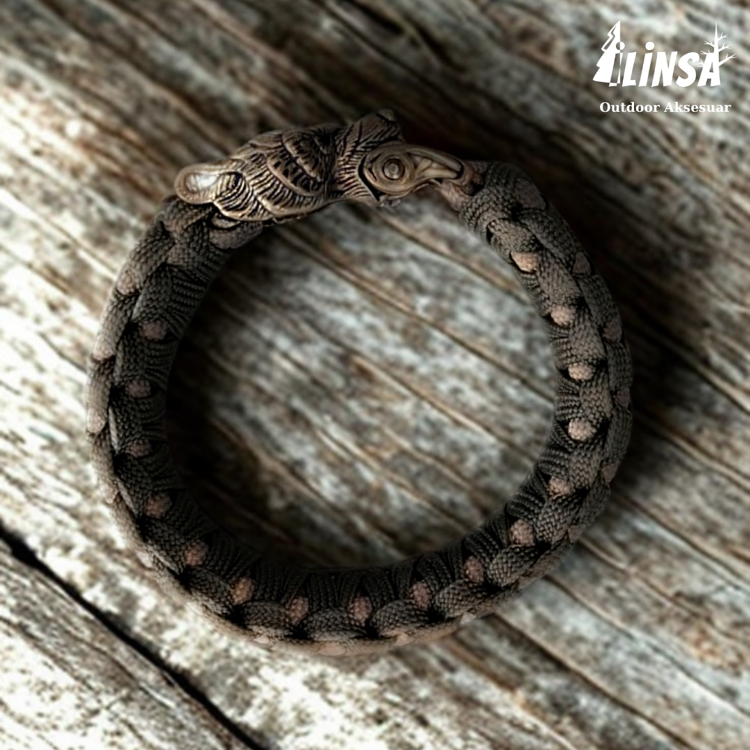 Leopar Bileklik Pirinç & Paracord Type III - Görsel 2