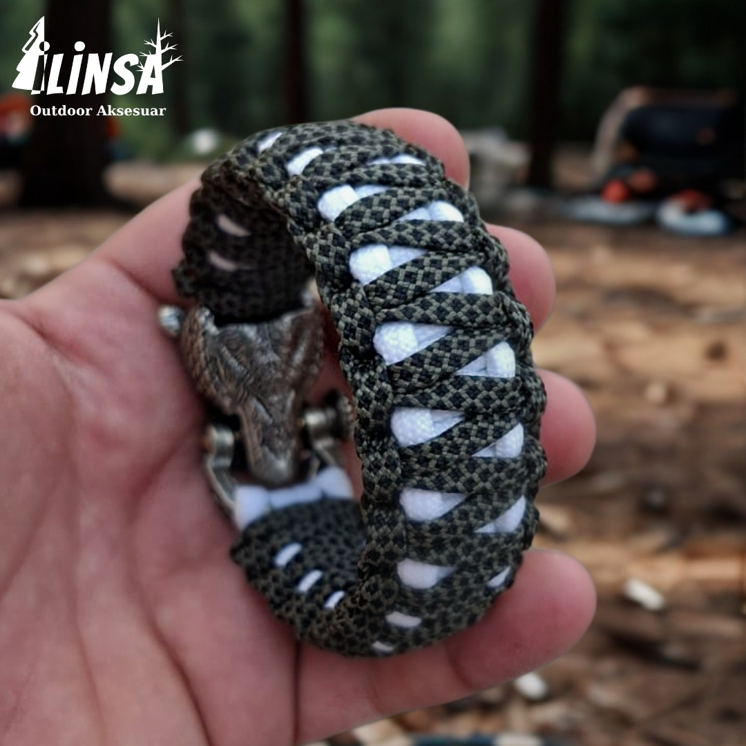 Ayı Bileklik Pirinç & Paracord Type III - Görsel 2