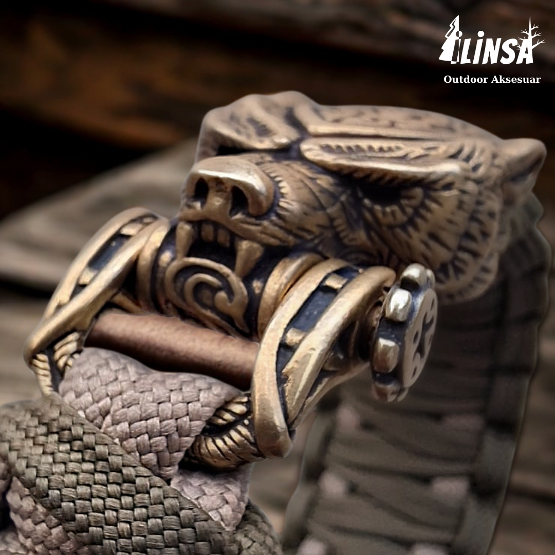 Leopar Bileklik Pirinç & Paracord Type III - Görsel 3
