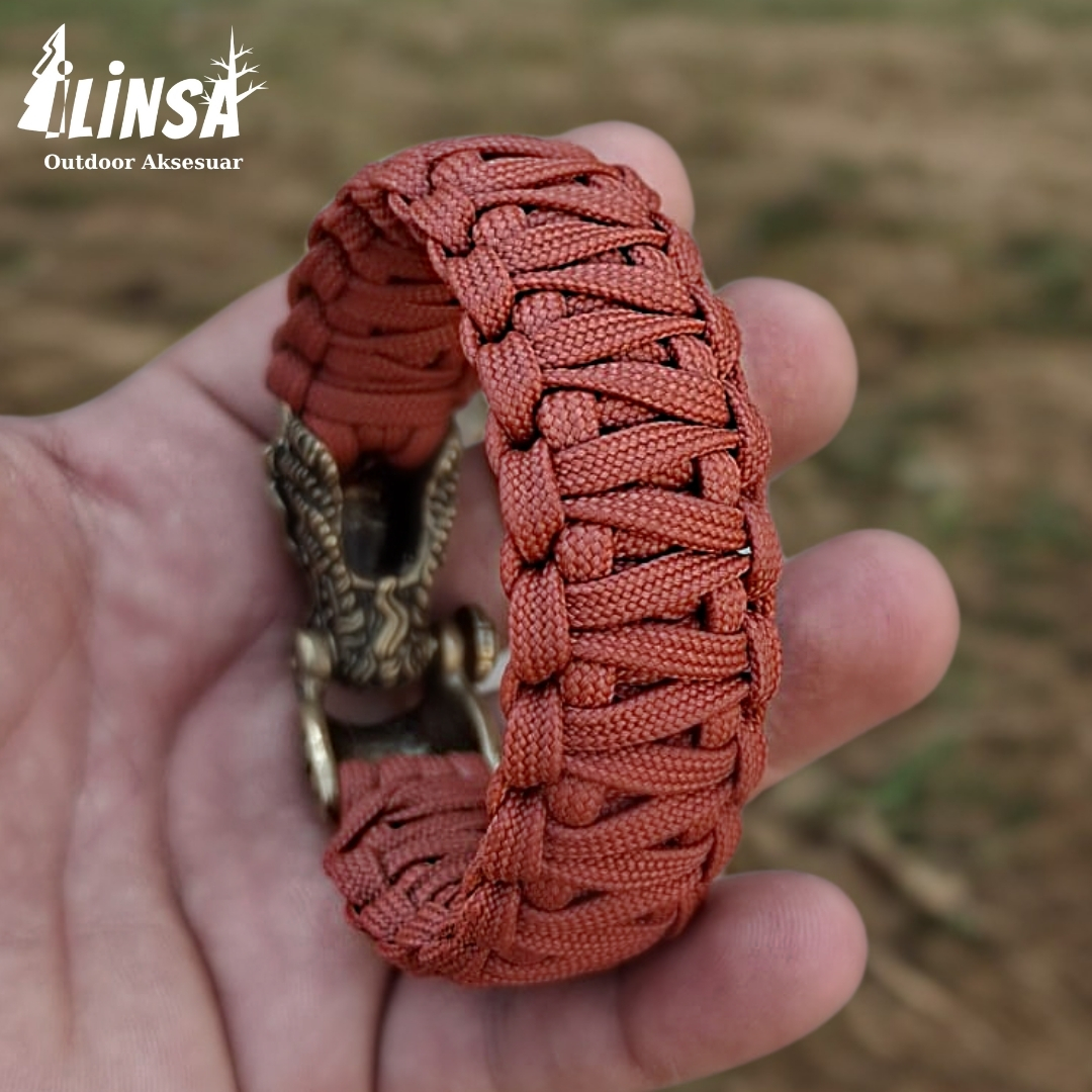 Ejderha Bileklik Pirinç & Paracord Type III - Görsel 3