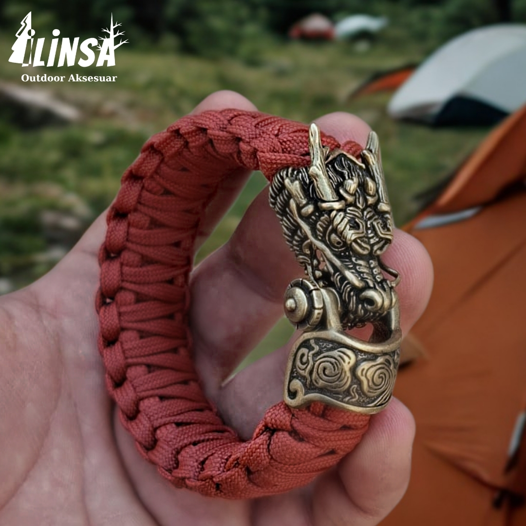 Ejderha Bileklik Pirinç & Paracord Type III