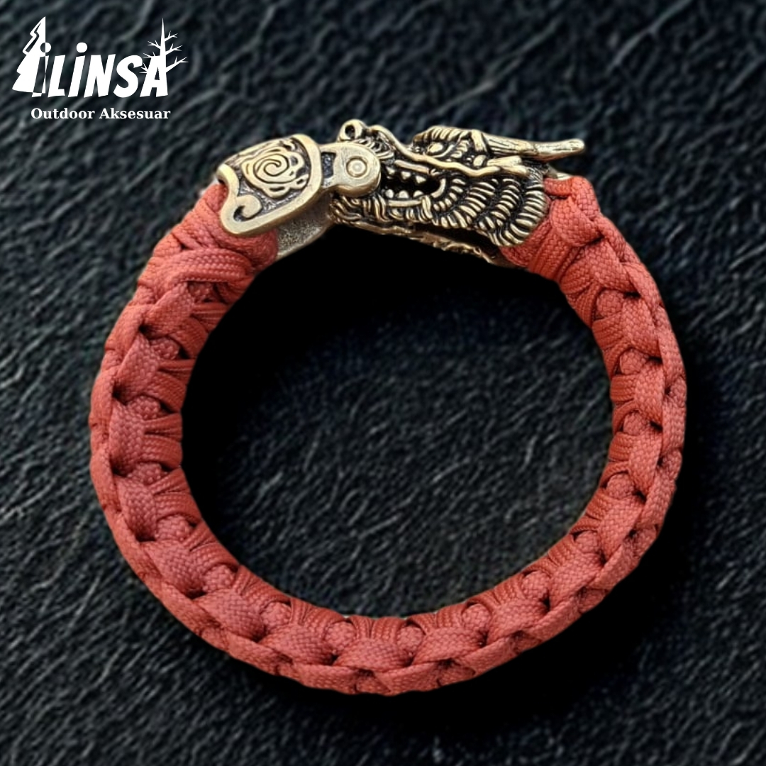 Ejderha Bileklik Pirinç & Paracord Type III - Görsel 4