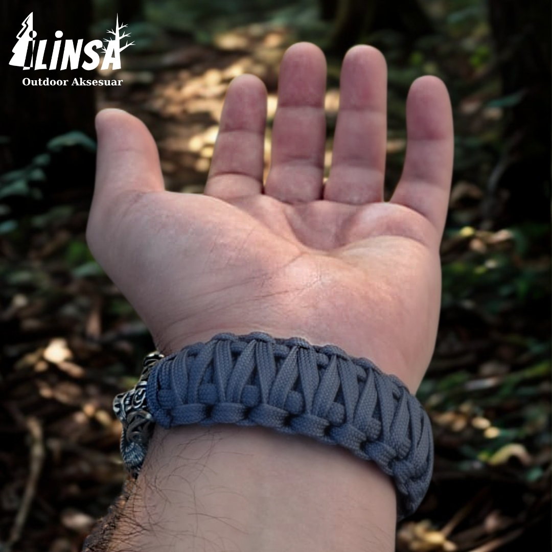Leopar Bileklik Pirinç & Paracord Type III - Görsel 5