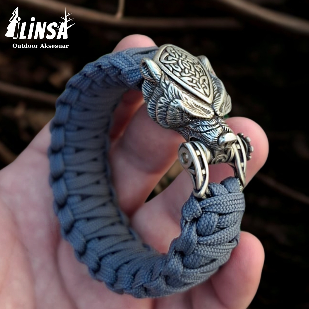 Leopar Bileklik Pirinç & Paracord Type III
