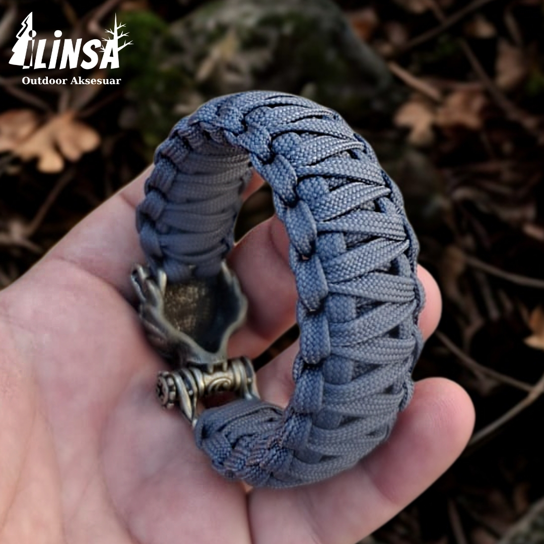 Leopar Bileklik Pirinç & Paracord Type III - Görsel 2