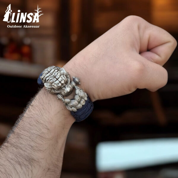 Kral Kobra Desen Kaplan Tokalı Paracord Bileklik - Görsel 2