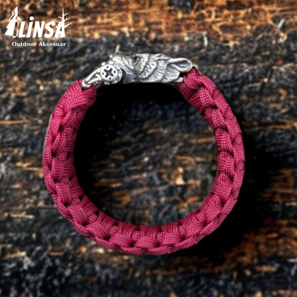 Kral Kobra Örgü Leopar Tokalı Paracord Bileklik V3 - Görsel 5