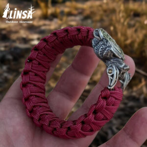 Kral Kobra Örgü Leopar Tokalı Paracord Bileklik V3