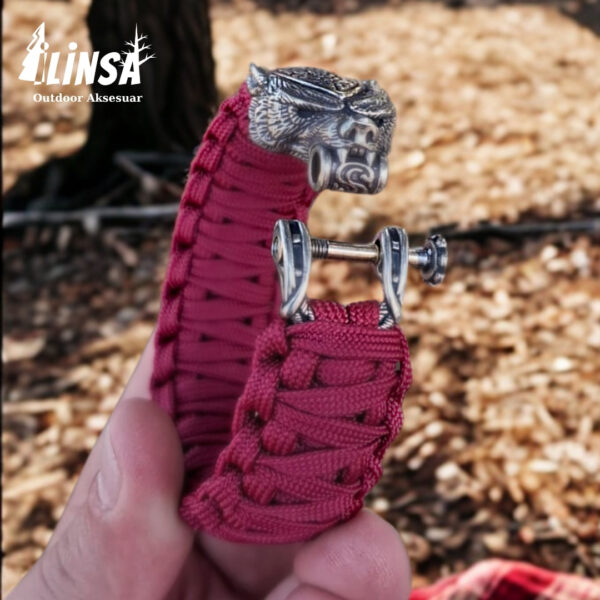 Kral Kobra Örgü Leopar Tokalı Paracord Bileklik V3 - Görsel 6