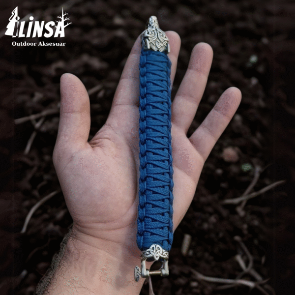 Kral Kobra Örgü Kurt Tokalı Paracord Bileklik V2 - Görsel 4