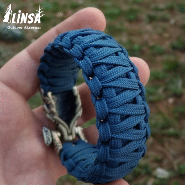Kral Kobra Örgü Kurt Tokalı Paracord Bileklik V2 - Görsel 3