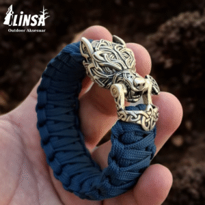 Kral Kobra Örgü Kurt Tokalı Paracord Bileklik V2