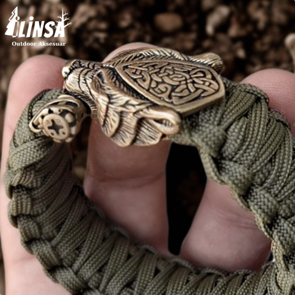 Kral Kobra Örgü Leopar Tokalı Paracord Bileklik V6 - Görsel 2