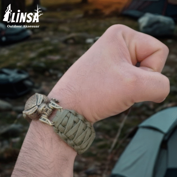 Kral Kobra Örgü Leopar Tokalı Paracord Bileklik V6 - Görsel 7