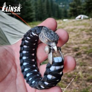 Kral Kobra Örgü Kartal Tokalı Paracord Bileklik V2
