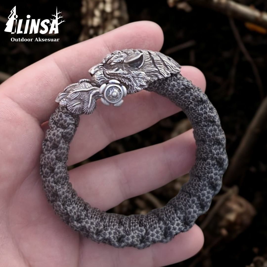 Kaplan Bileklik Pirinç & Paracord Type III - Görsel 3