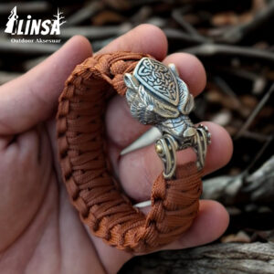 Leopar Bileklik Pirinç & Paracord Type III