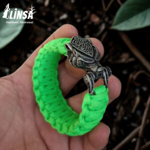 Leopar Bileklik Pirinç & Paracord Type III