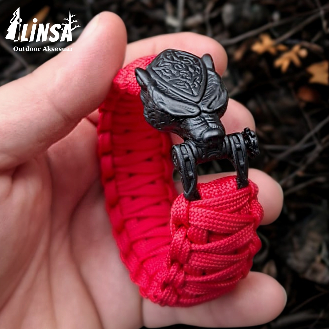 Leopar Bileklik Pirinç & Paracord Type III