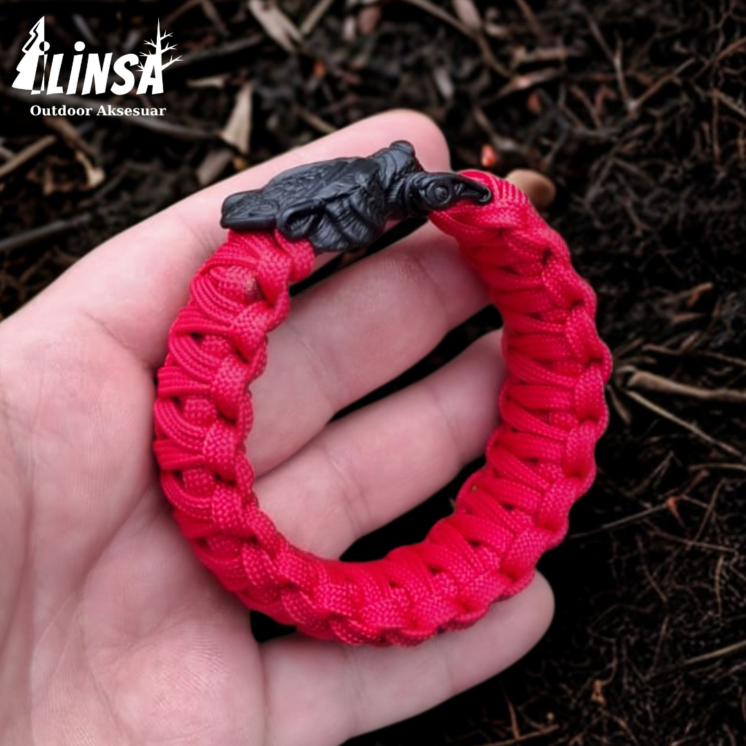 Leopar Bileklik Pirinç & Paracord Type III - Görsel 4