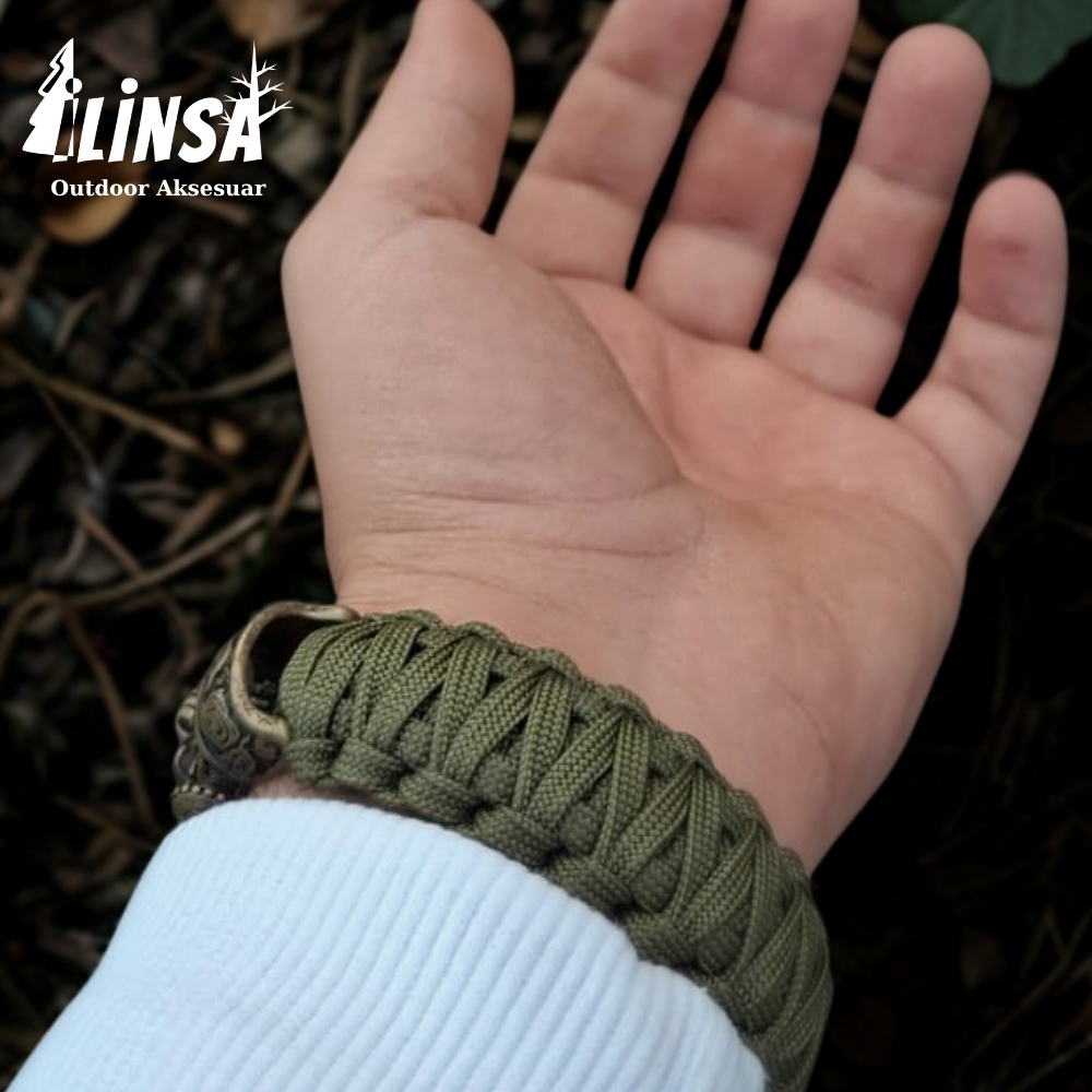 Ejderha Bileklik Pirinç & Paracord Type III - Görsel 5