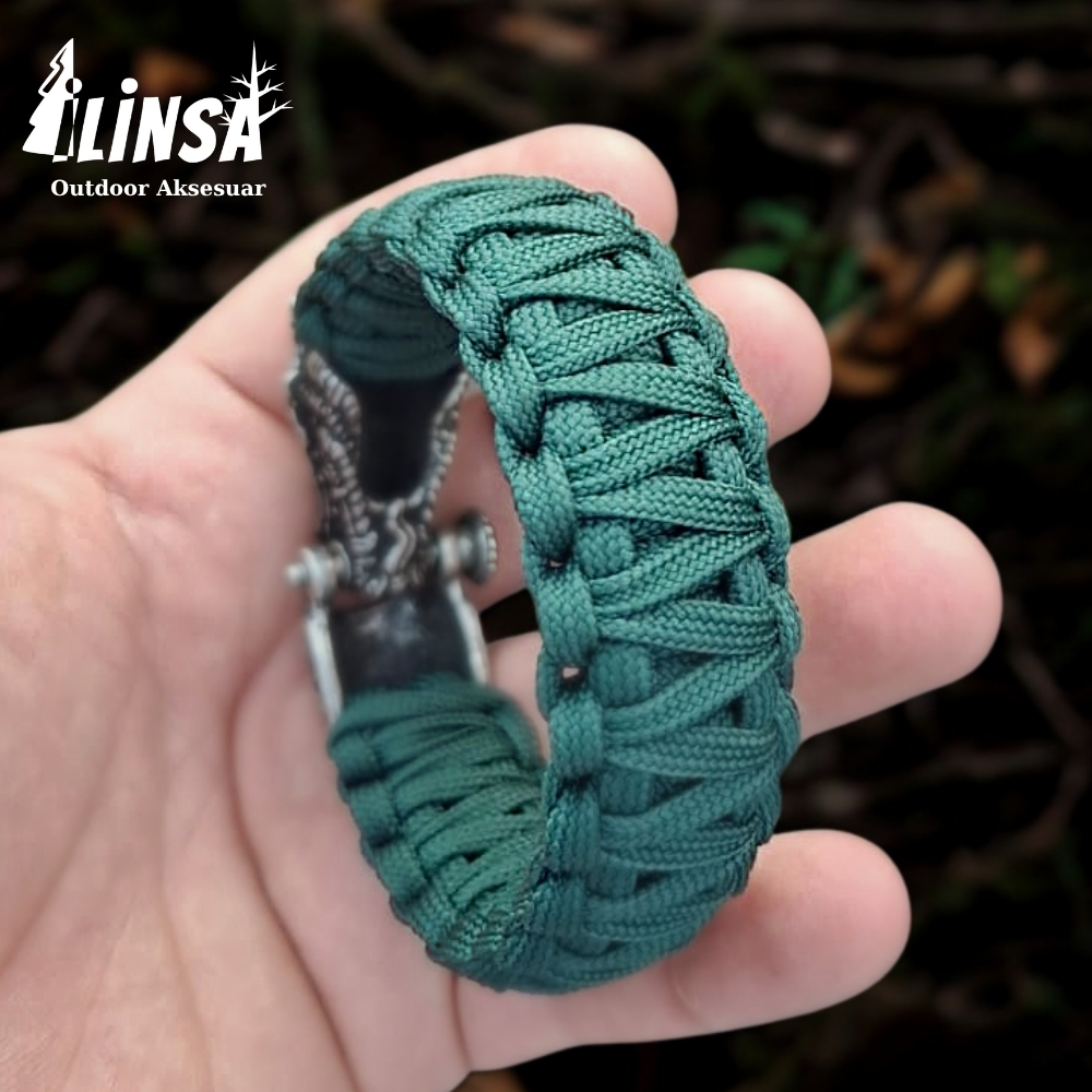 Ejderha Bileklik Pirinç & Paracord Type III - Görsel 2