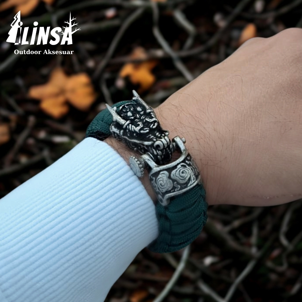 Ejderha Bileklik Pirinç & Paracord Type III - Görsel 5