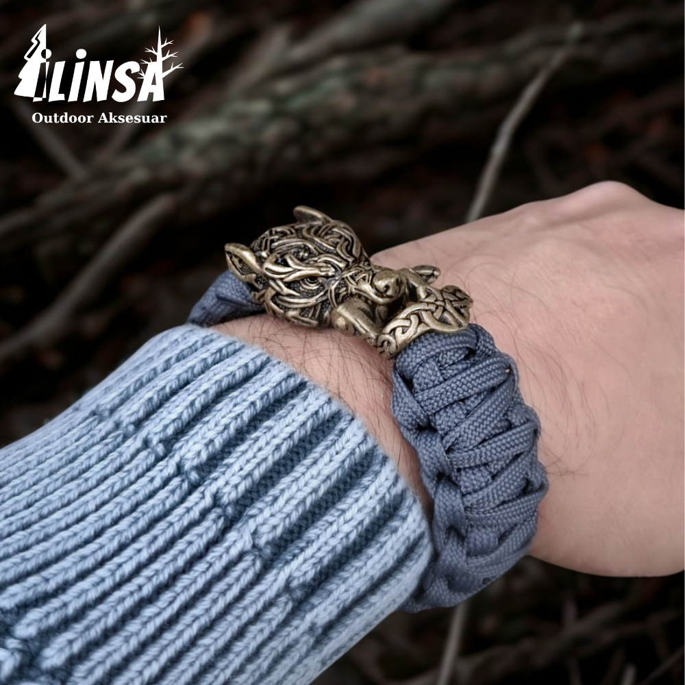 Kurt Bileklik Pirinç & Paracord Type III - Görsel 4